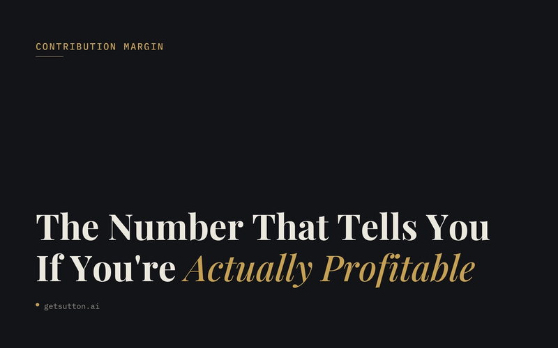 Contribution Margin for DTC Brands: The Number That Tells You If You're Actually Profitable