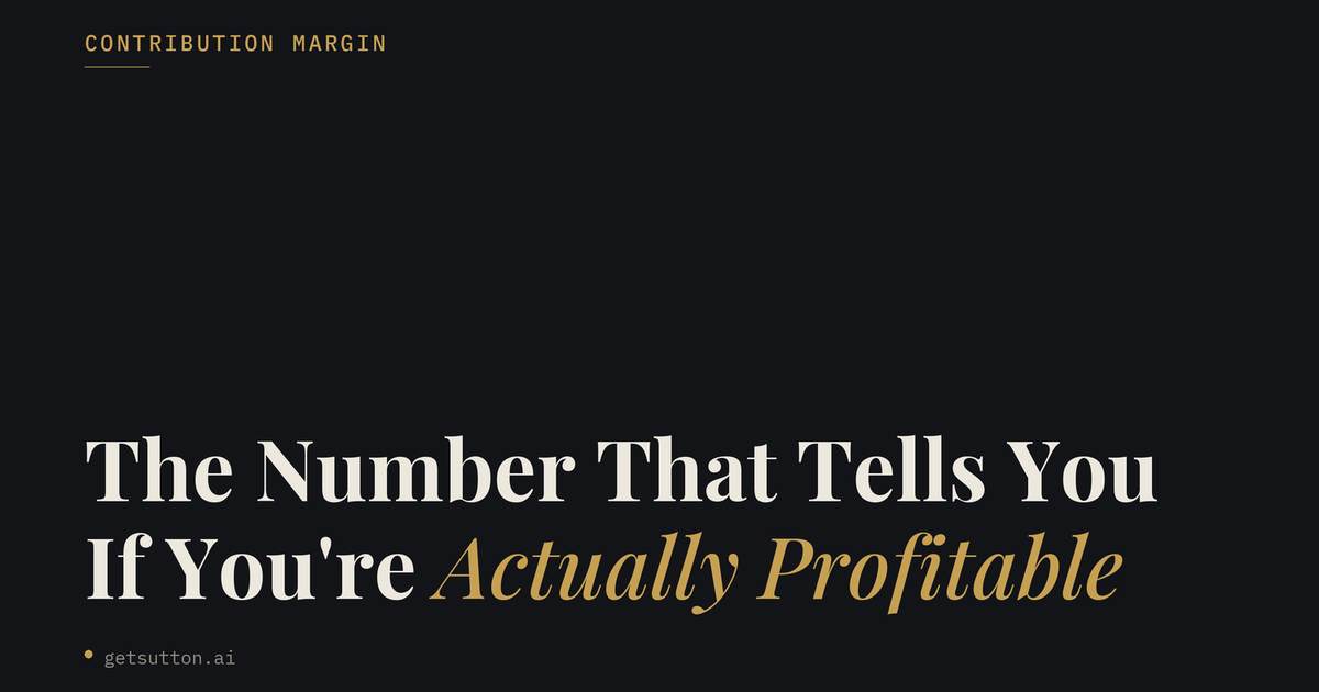 Contribution Margin for DTC Brands: The Number That Tells You If You're Actually Profitable