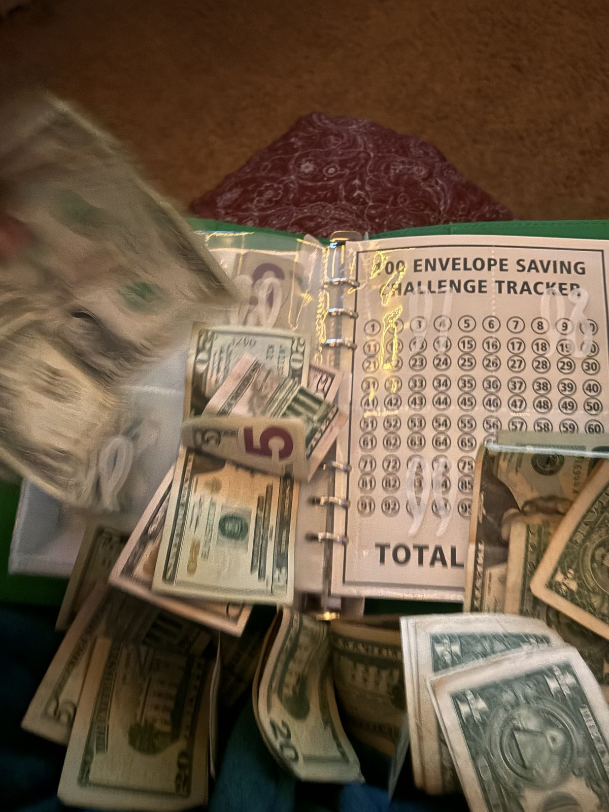 money envelopes saving buckets