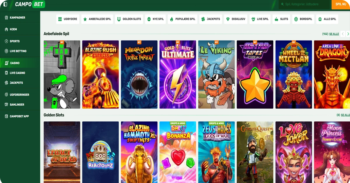 Casinospil hos Campobet
