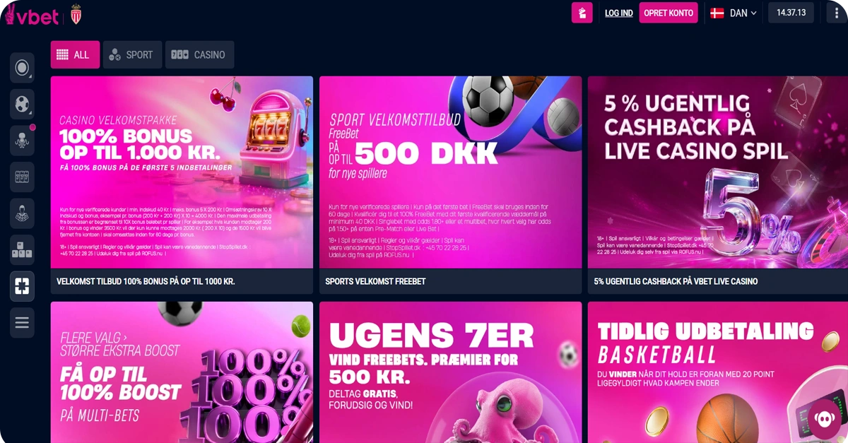 Bonusstruktur og kampagnetilbud hos VBet