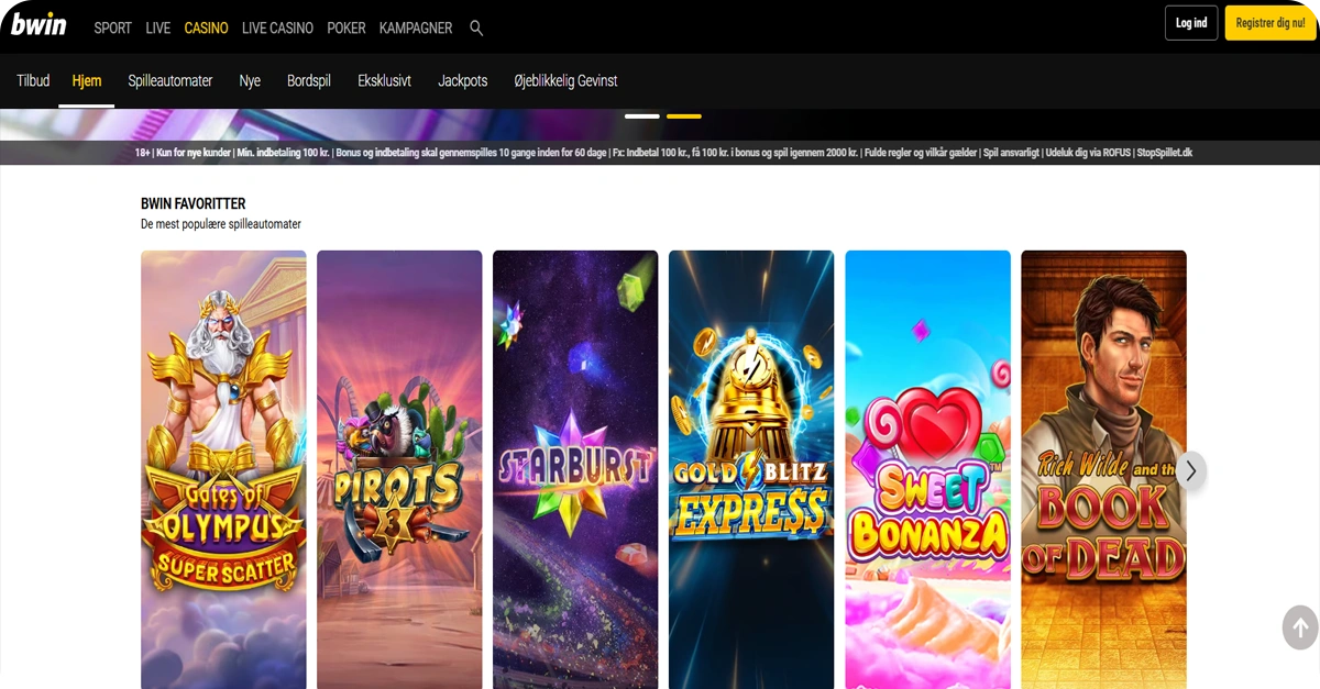 Casino spil hos Bwin