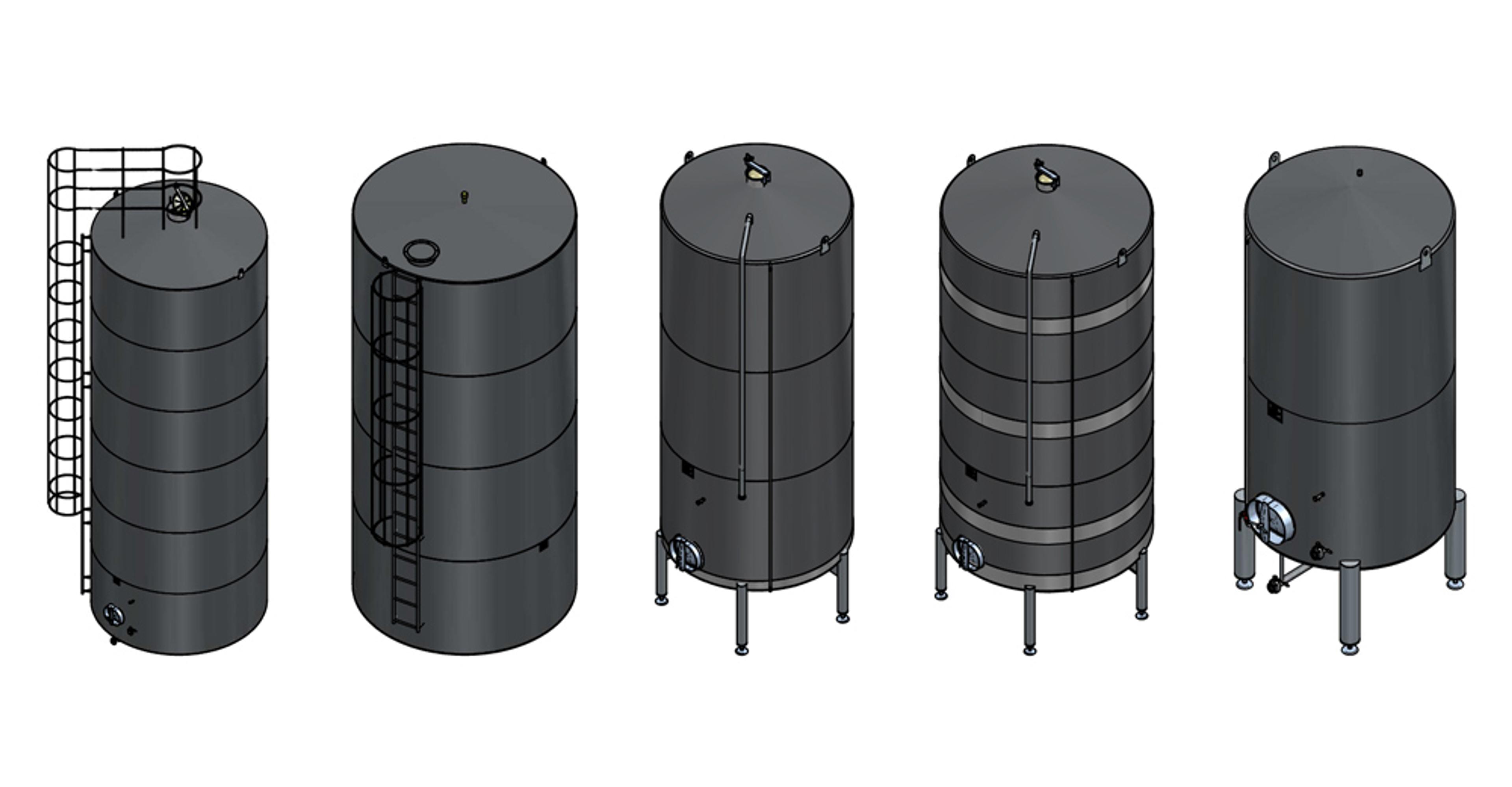 Renderização 3D de projeto personalizado de tanque industrial MXM