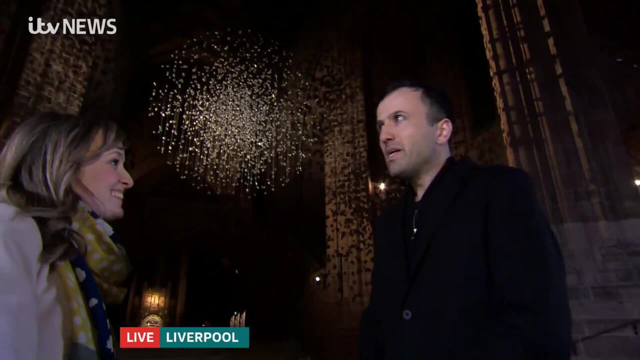 Liverpool Cathedral's chandelier sculpture sheds spotlight on