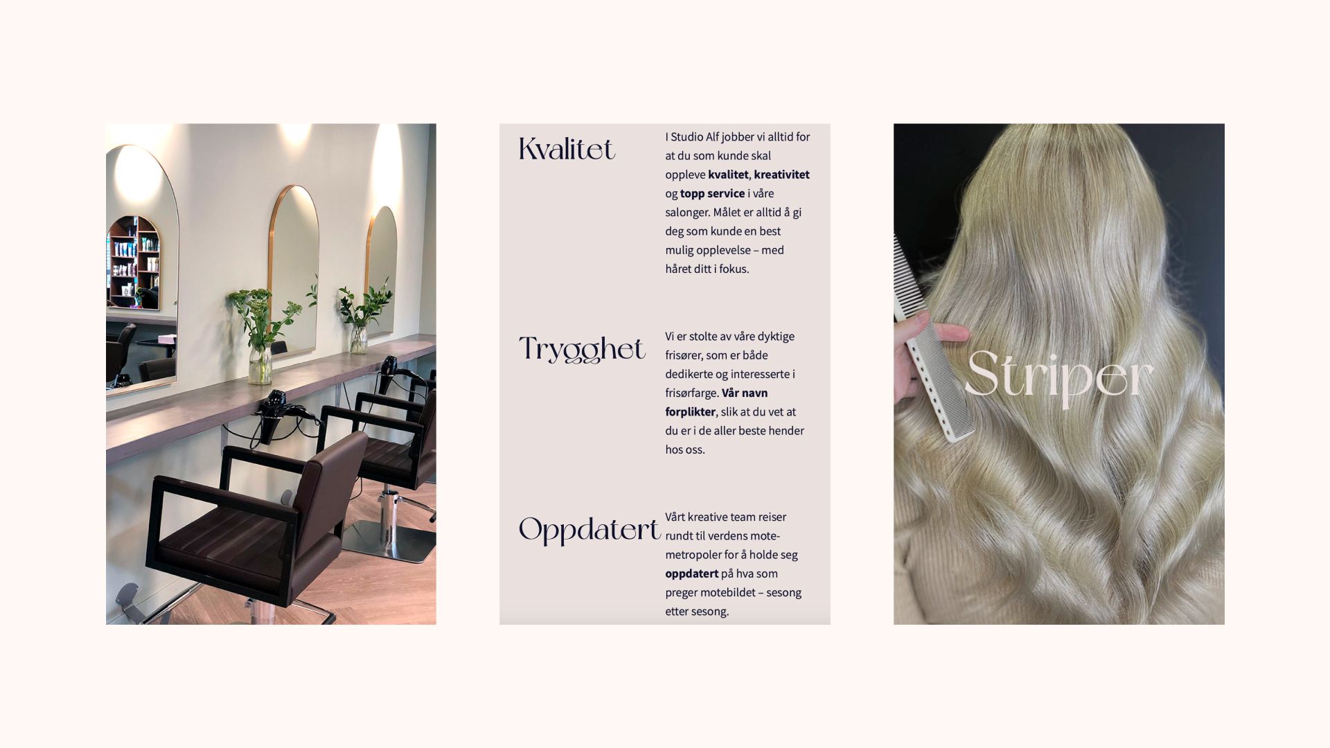 Ny nettside Studio Alf Frisører