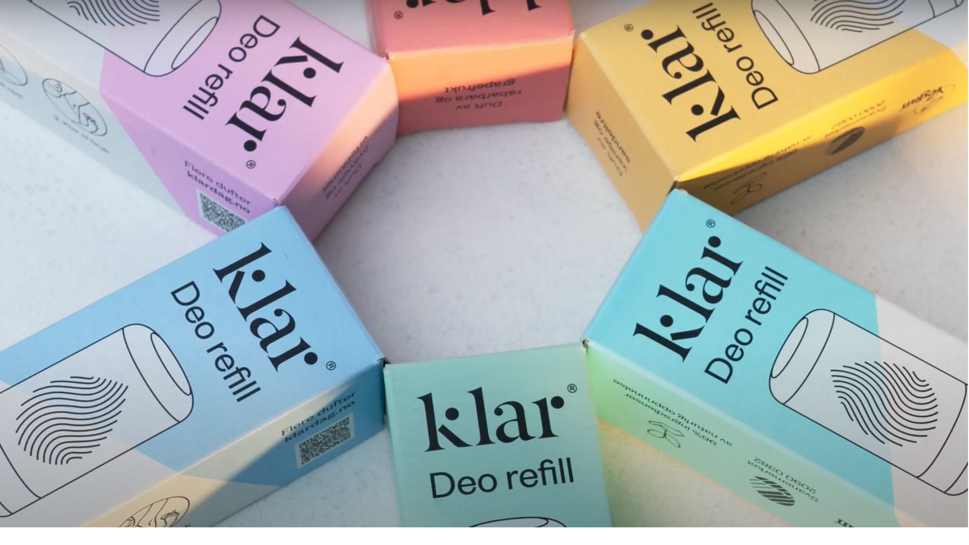 Lanseringsinnhold for merkevaren Klar