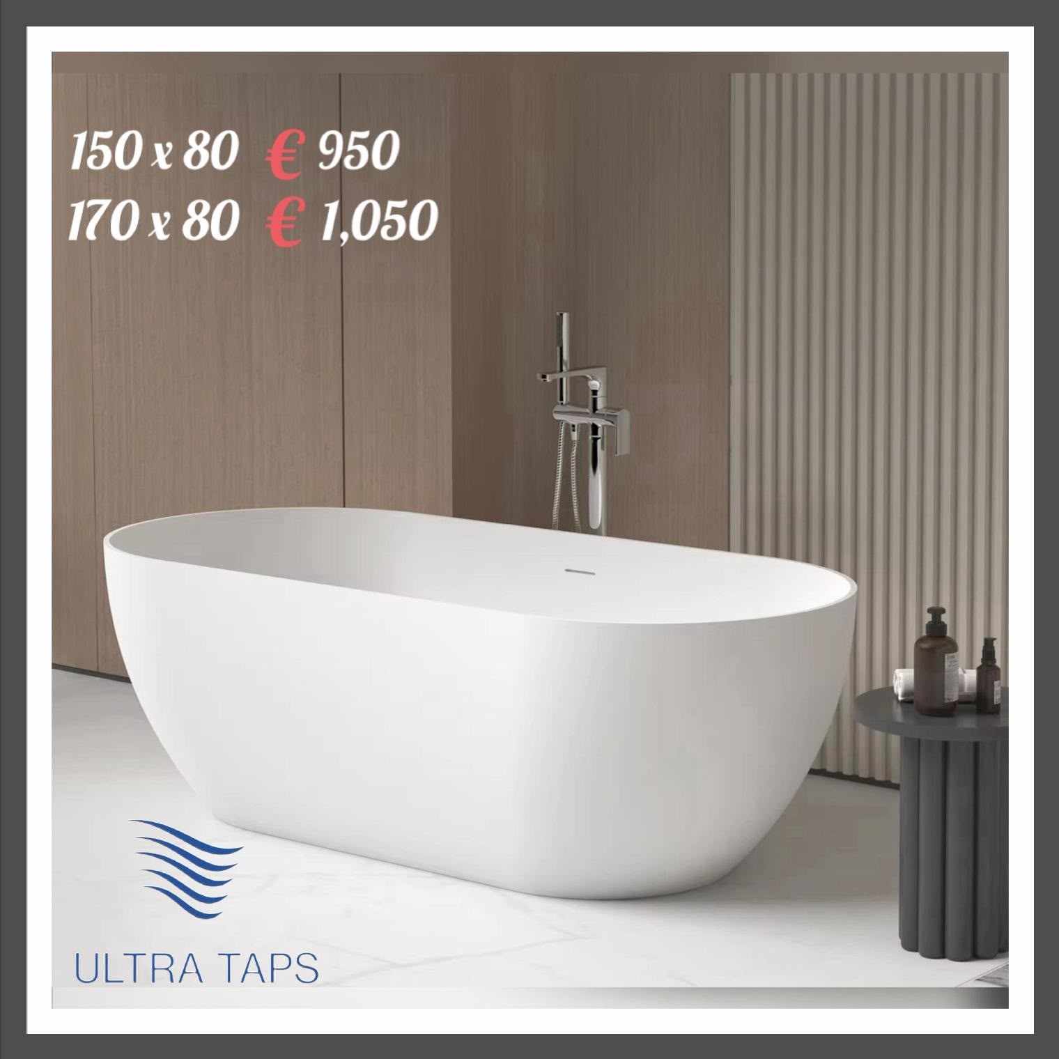 Freestanding Oval Bath - 150 × 80 / 170 × 80 cm