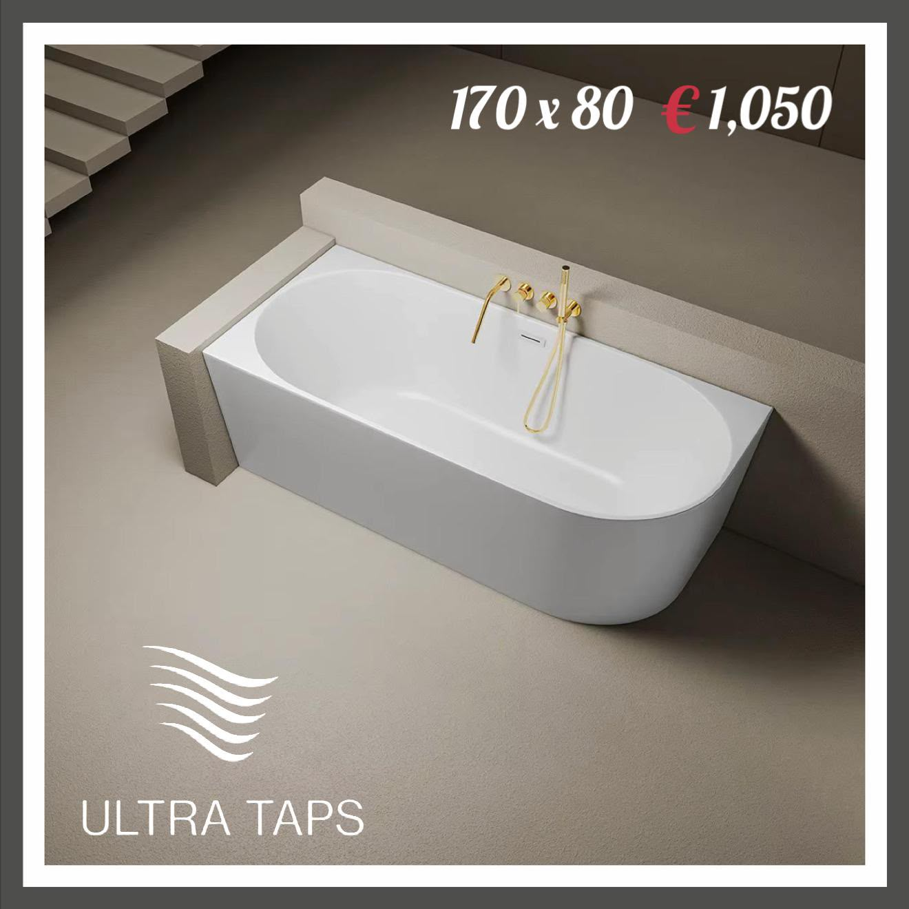 Freestanding Corner Bath - 170 × 80 cm