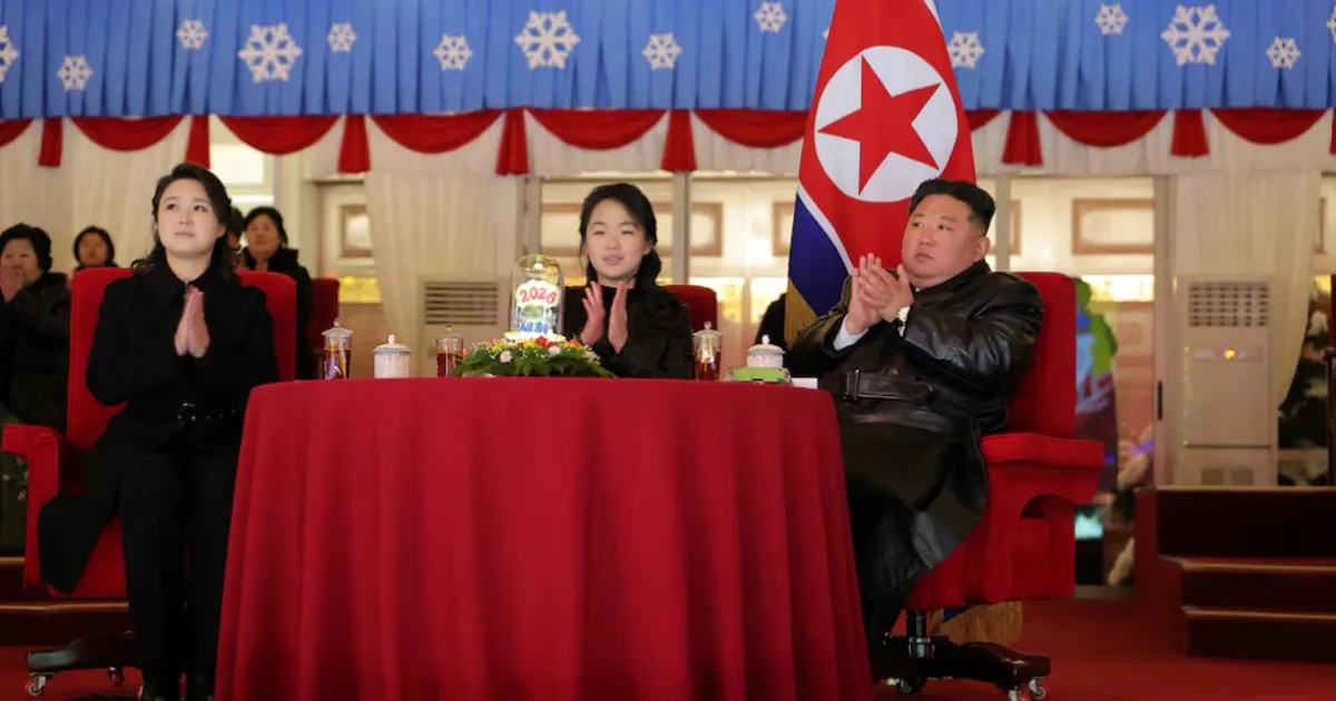 Kim Jong Un Appears at New Year Celebrations in Pyongyang, Accompanied by Daughter