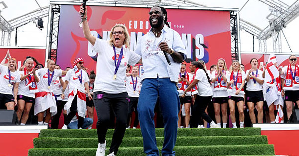 Burna Boy Electrifies England Women’s Euro 2025 Trophy Parade