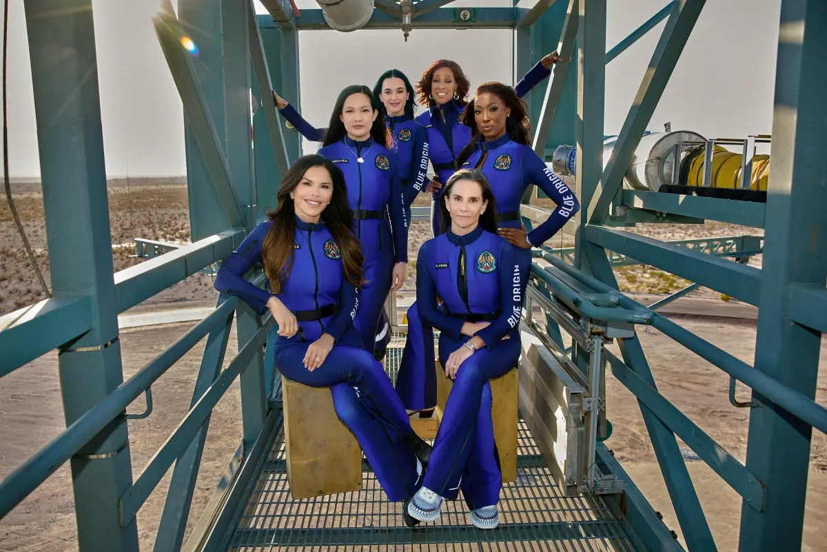 Katy Perry and All-Woman Crew Launch into Space in Historic Flight