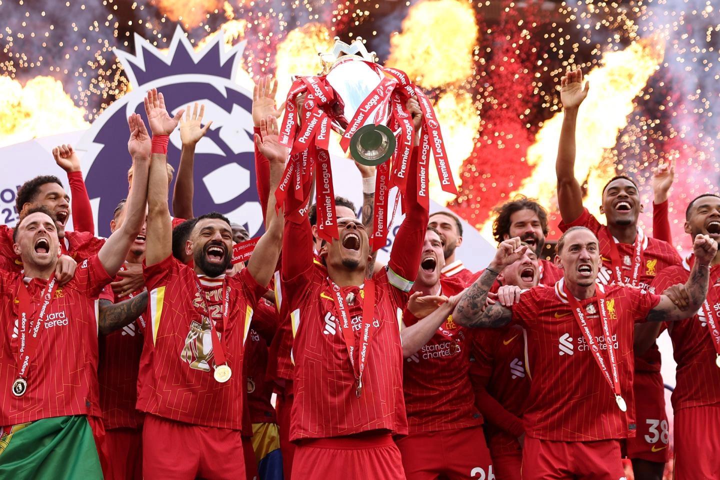 Liverpool Crowned Premier League Champions, Lift Trophy at Anfield in Emotional Ceremony
