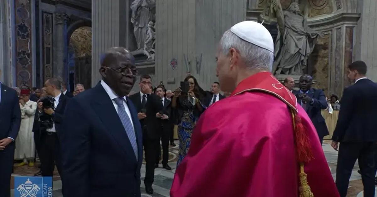 President Tinubu Meets Pope Leo XIV After Inauguration Mass in Rome