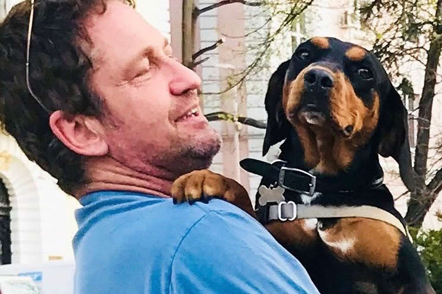 Gerard Butler Adopts Stray Dog in Bulgaria While Filming Dragon