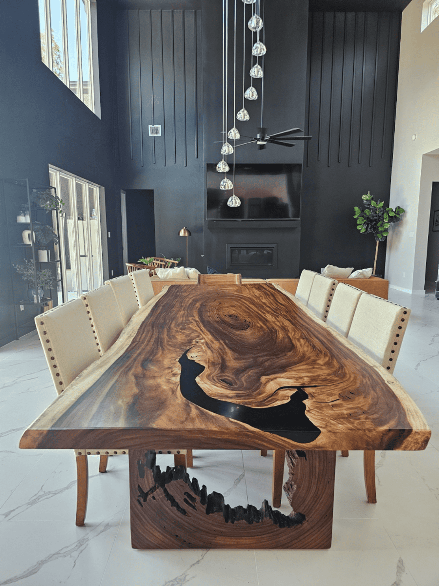 Modern Epoxy River Dining Table