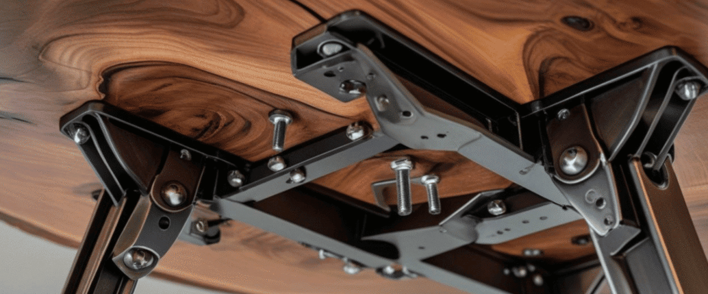 Close-up-of-metal-brackets-and-bolts-securing-a-wooden-tabletop-to-a-sturdy-frame