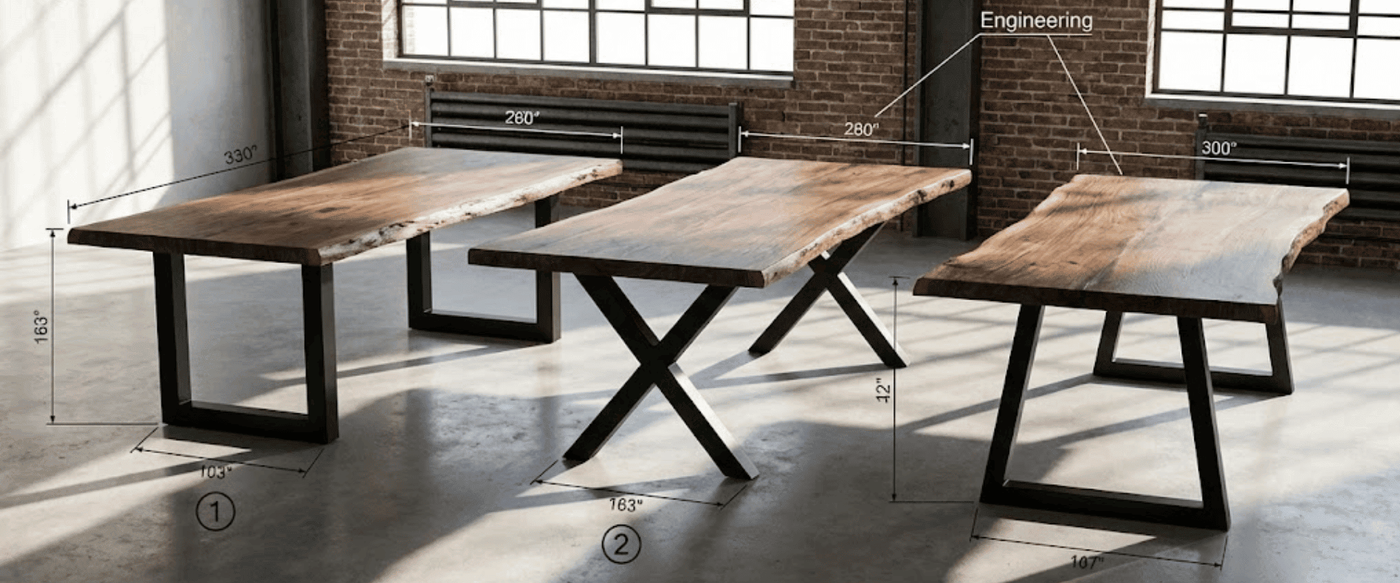 Assessing the Load-Bearing Capacity of Different Live Edge Dining Table Bases image