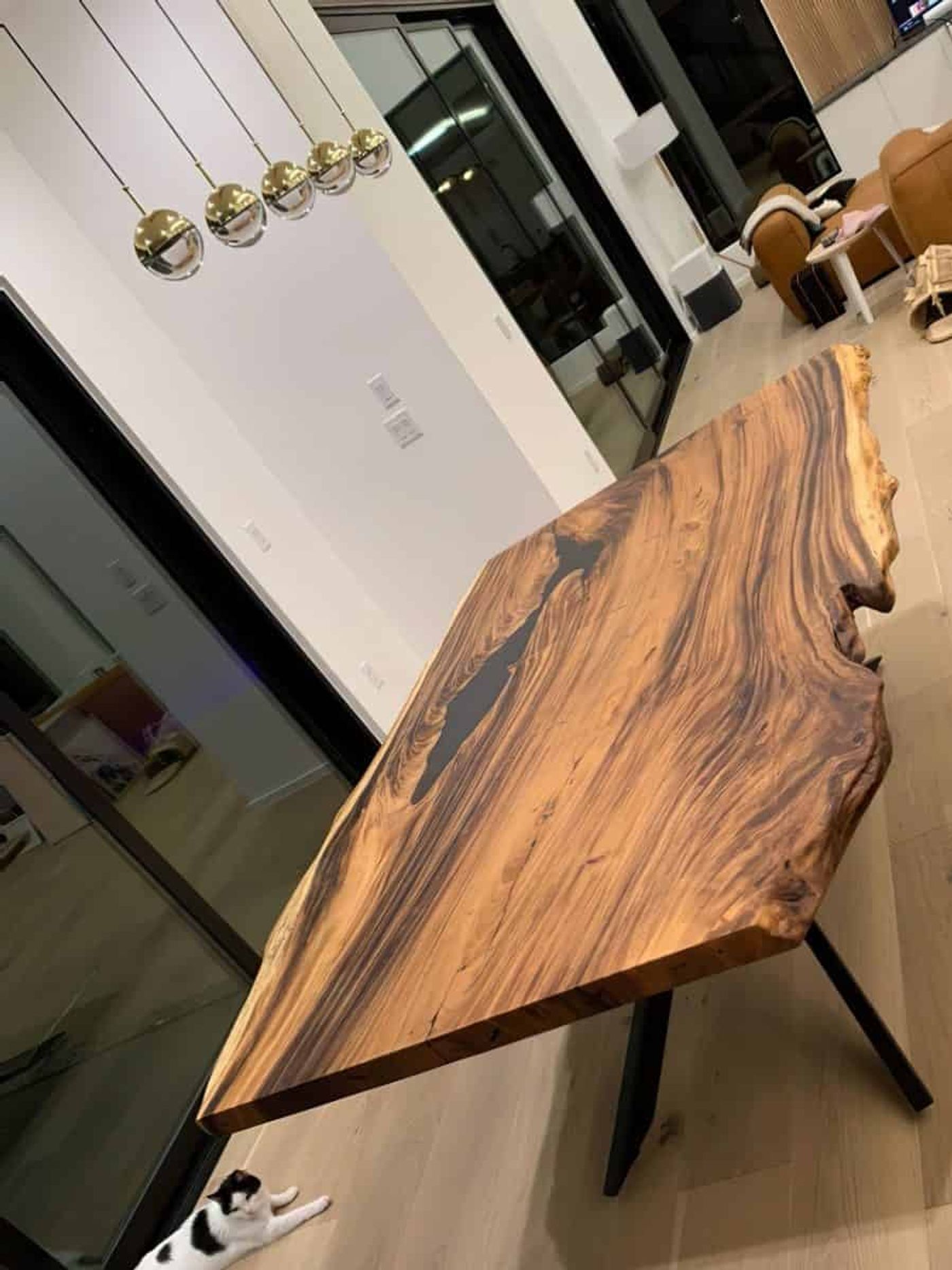 Live edge entryway table