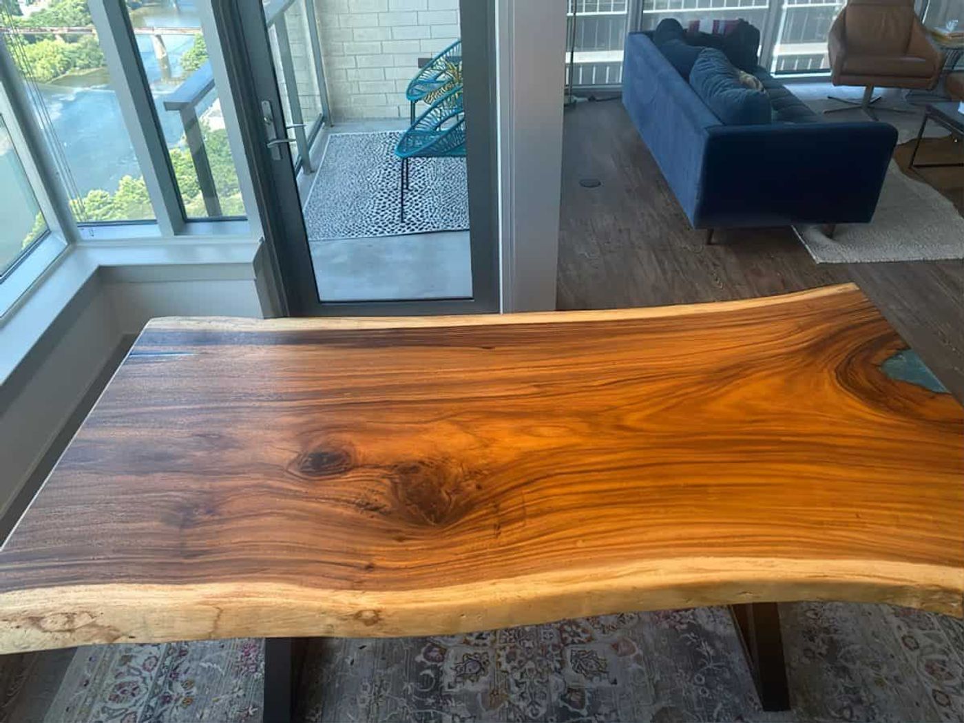 Tree slice accent table