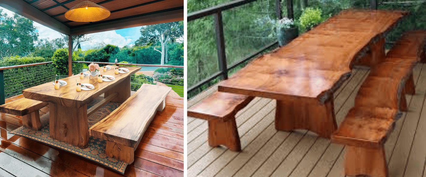 How To Use Live-Edge Slabs in Outdoor Space image