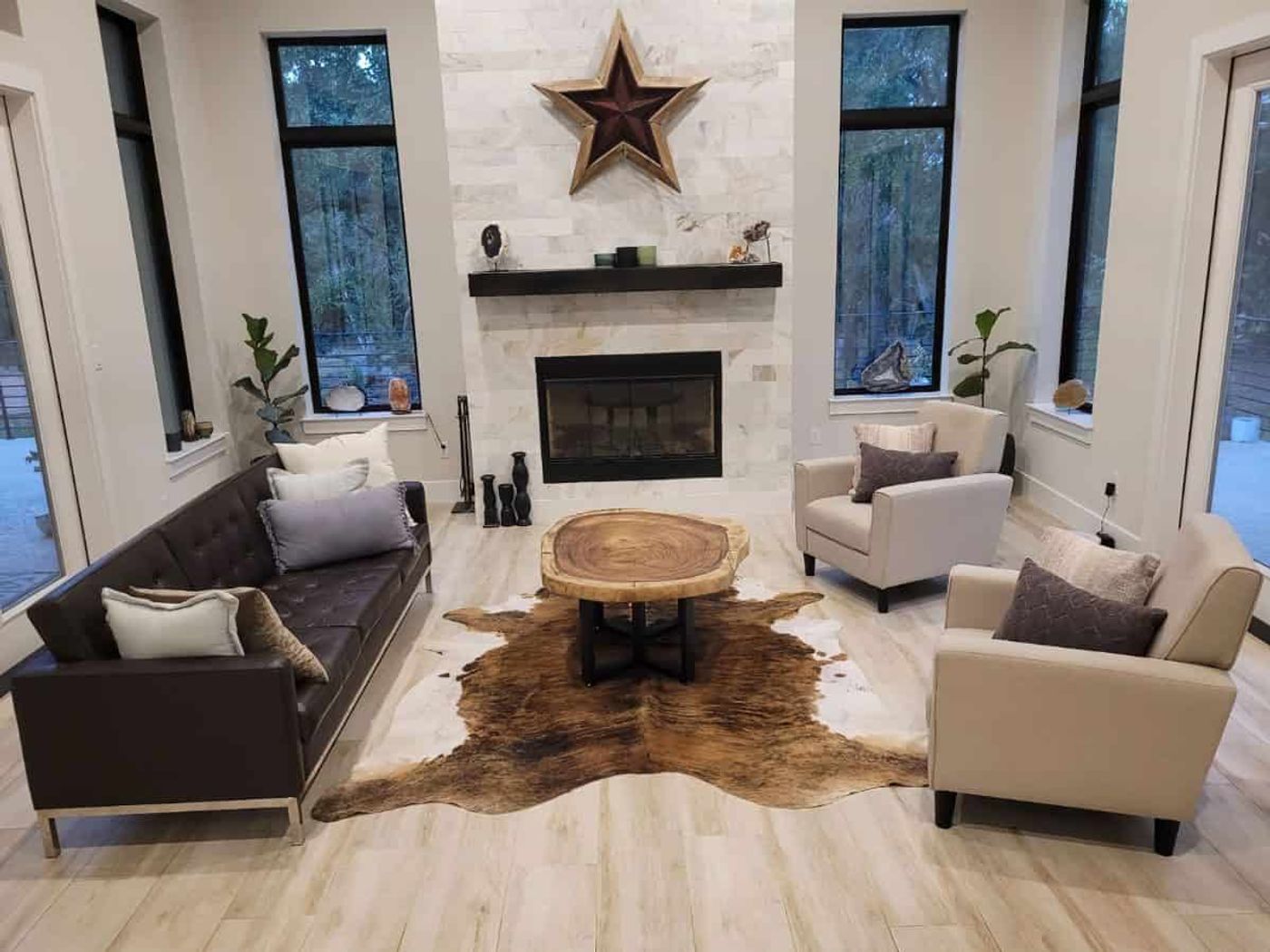 Luxurious Round Guanacaste Wood Live Edge Coffee Table