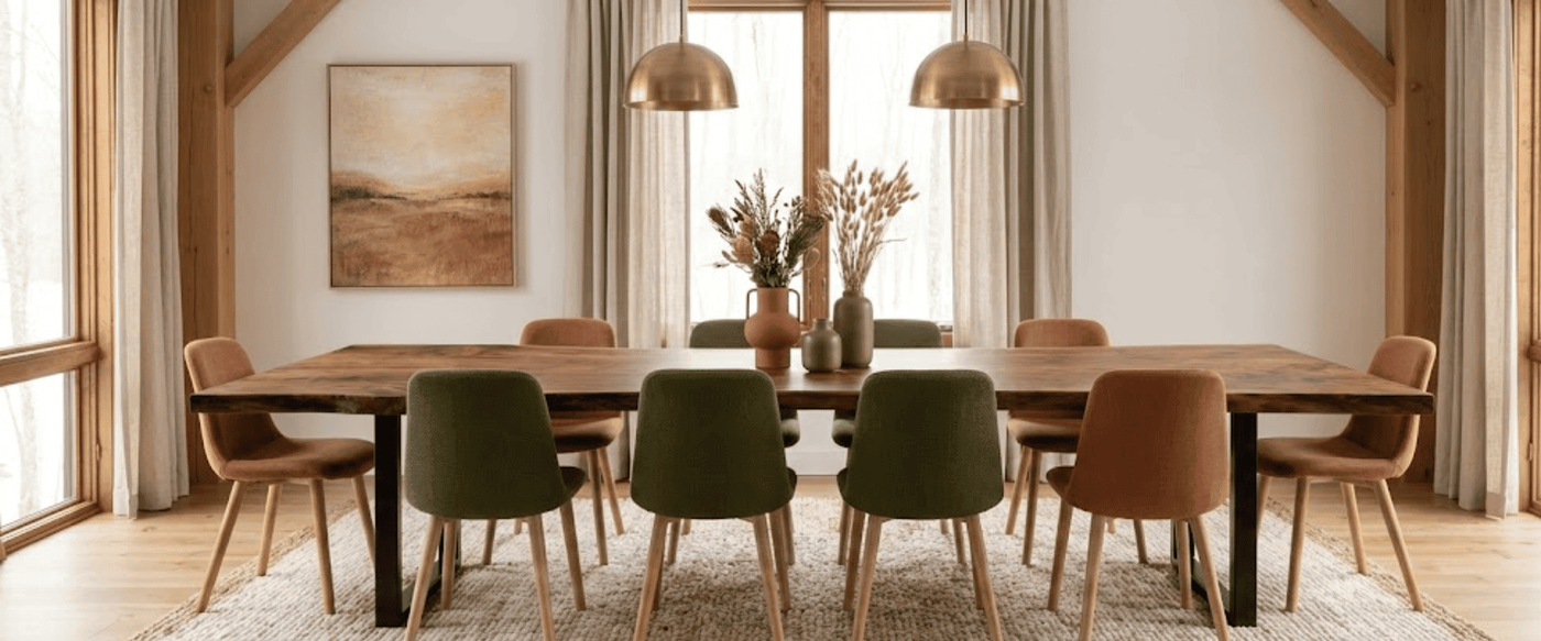 How to Pair a Live Edge Dining Table with Modern Minimalist Chairs image