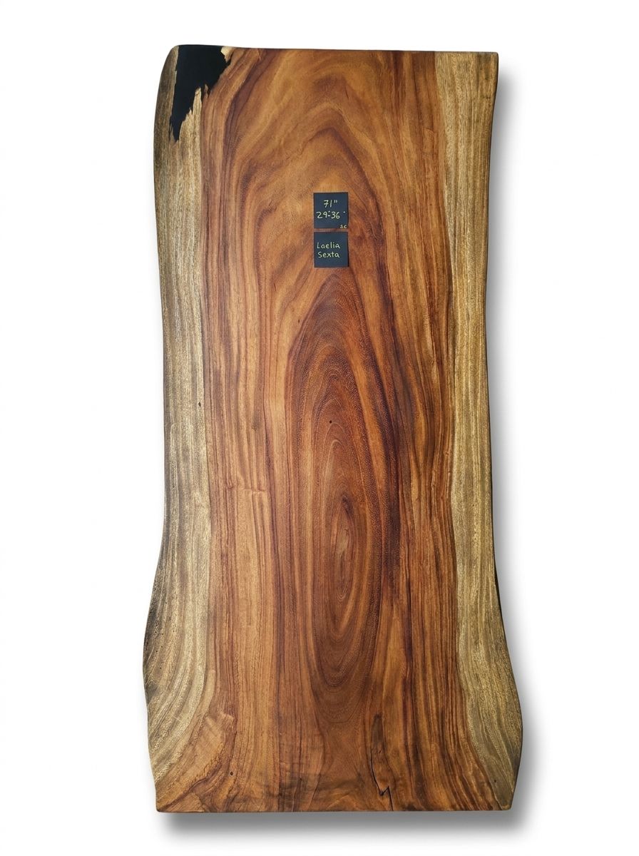 Natural wood slab table 