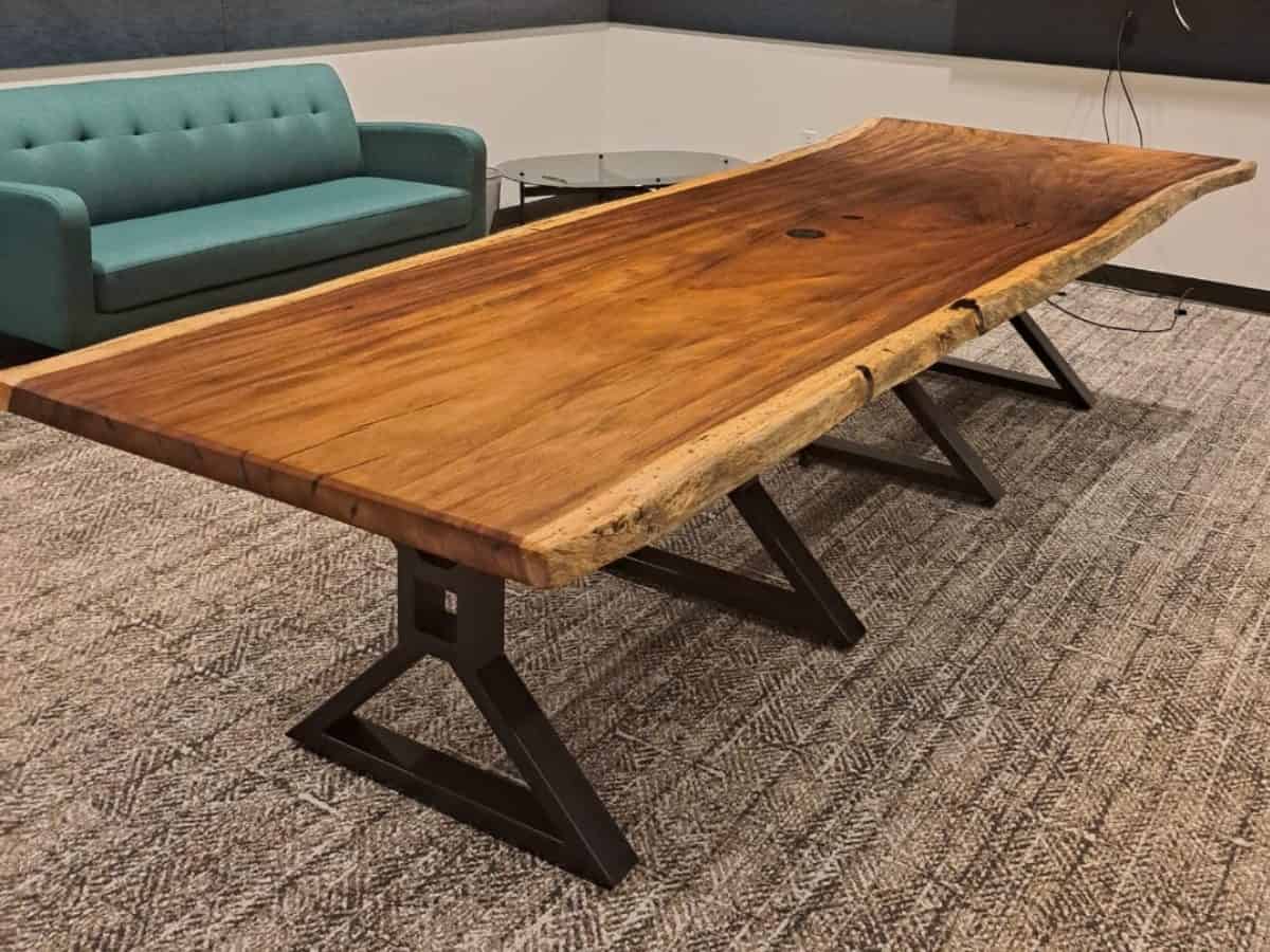 Wood office conference table - Live edge table Auastin
