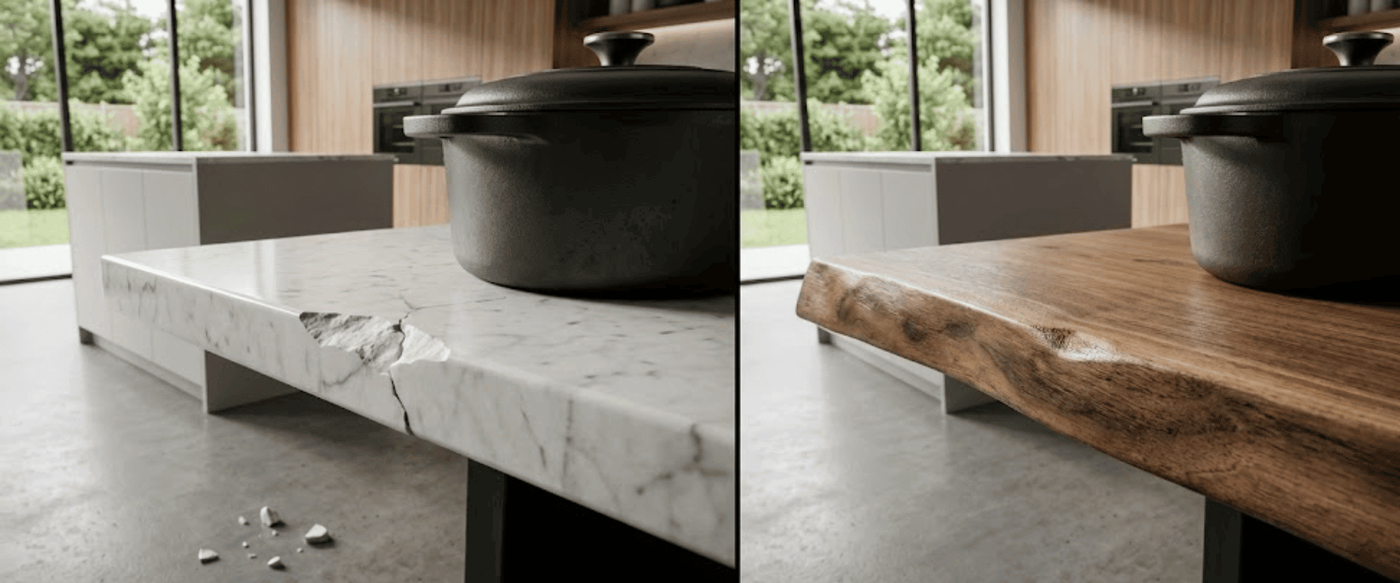 Why a Live Edge Dining Table Outlasts Trendy Marble and Stone Options image