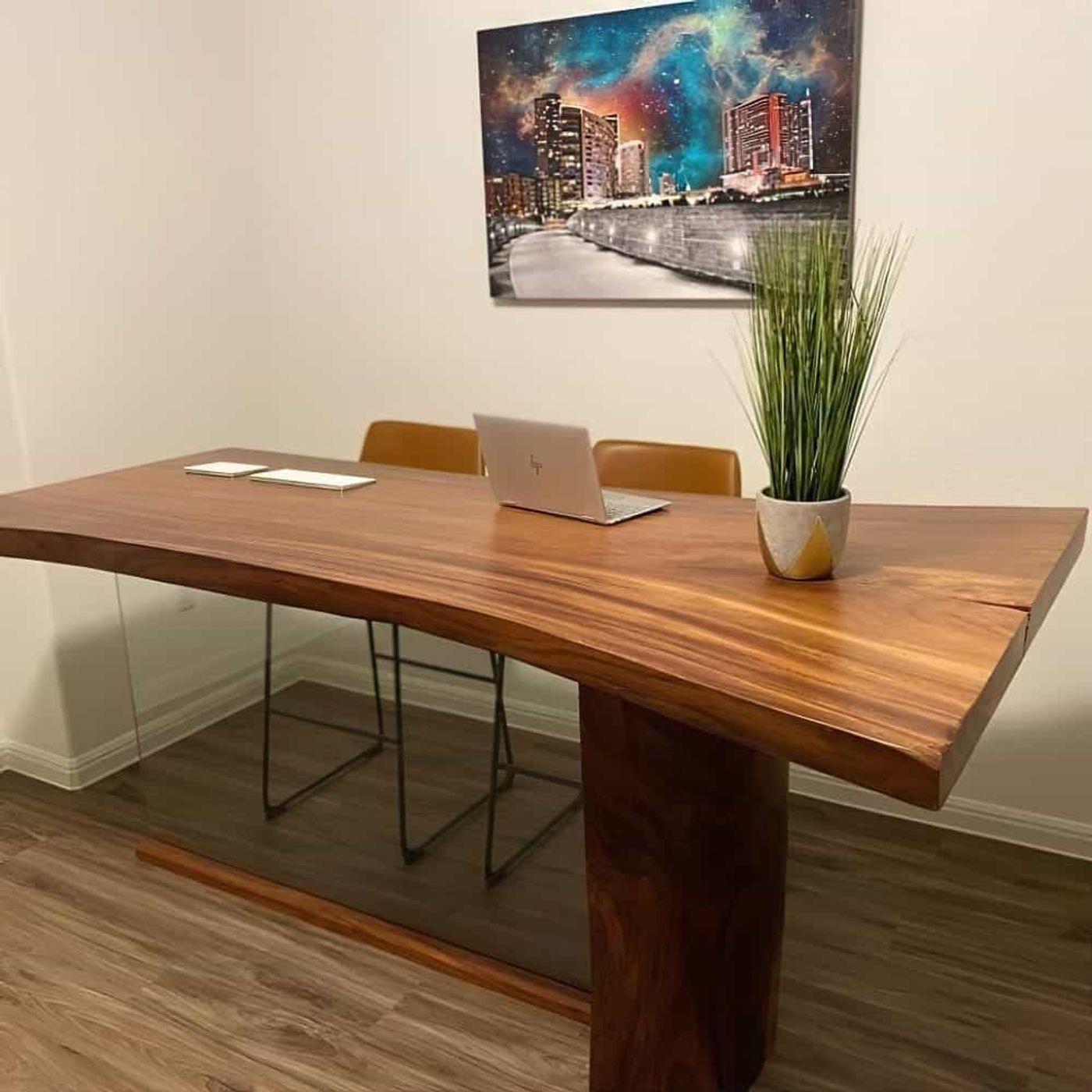 Solid wood table