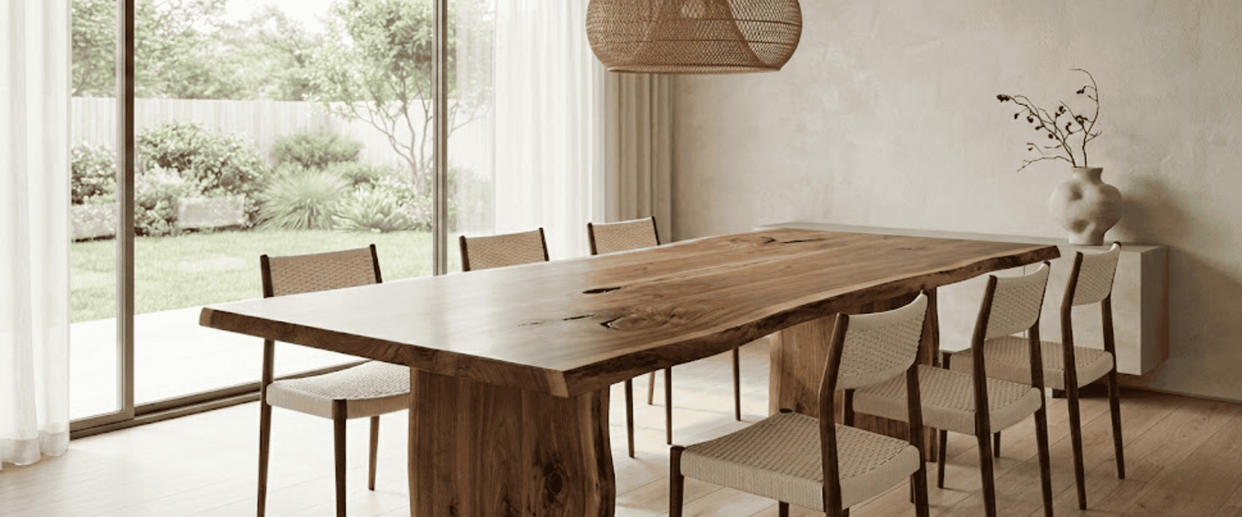 How to Pair a Live Edge Dining Table with Modern Minimalist Chairs image