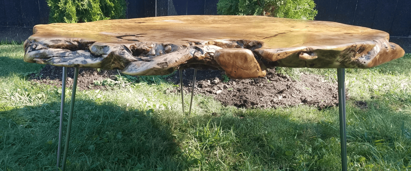 How To Use Live-Edge Slabs in Outdoor Space image