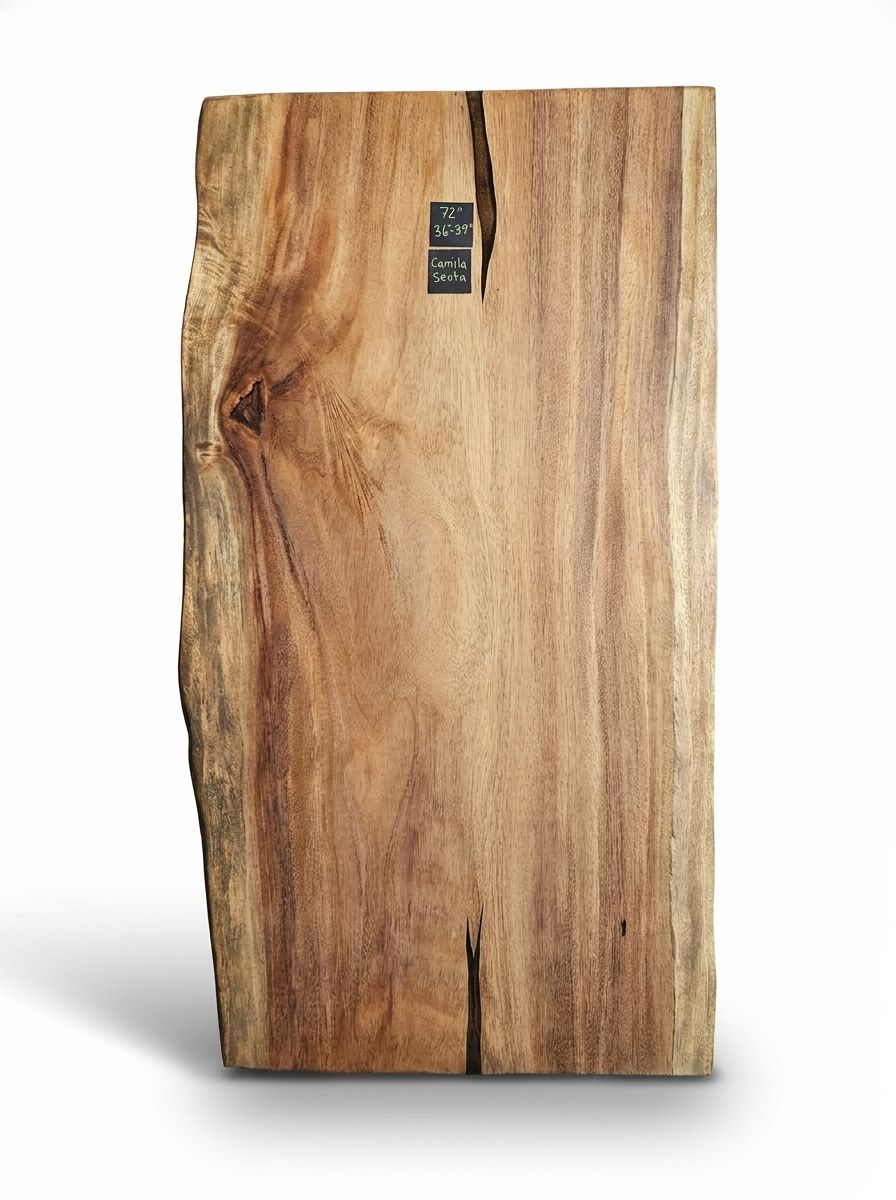 Camila Sexta — 72" Live Edge Dining Slab raw wood slab at MORUXO.
