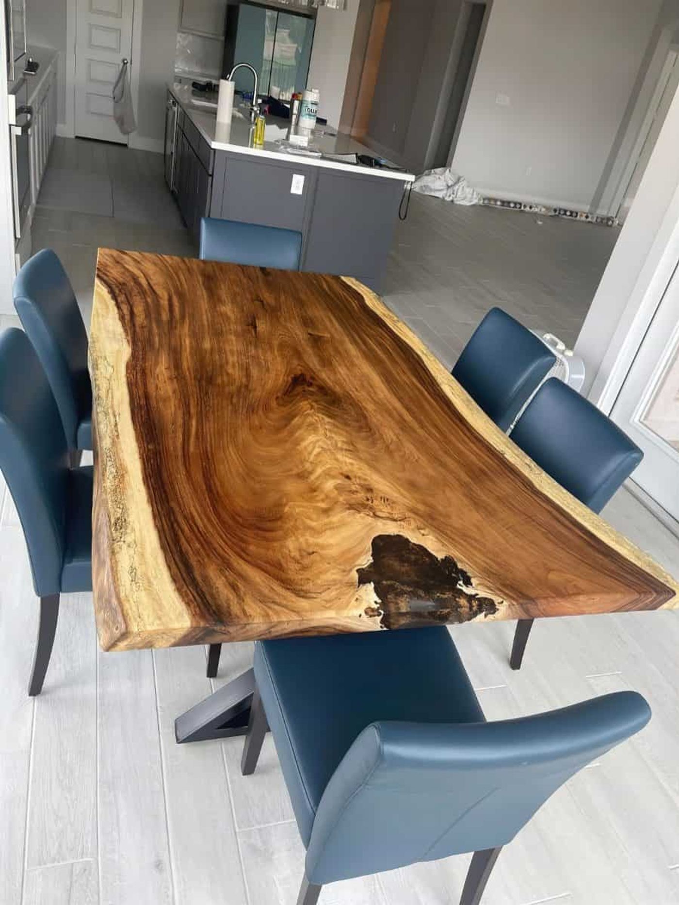 Live Edge Clear Resin Table