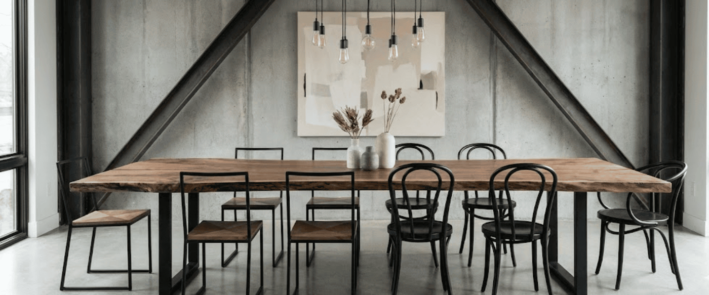 How to Pair a Live Edge Dining Table with Modern Minimalist Chairs image