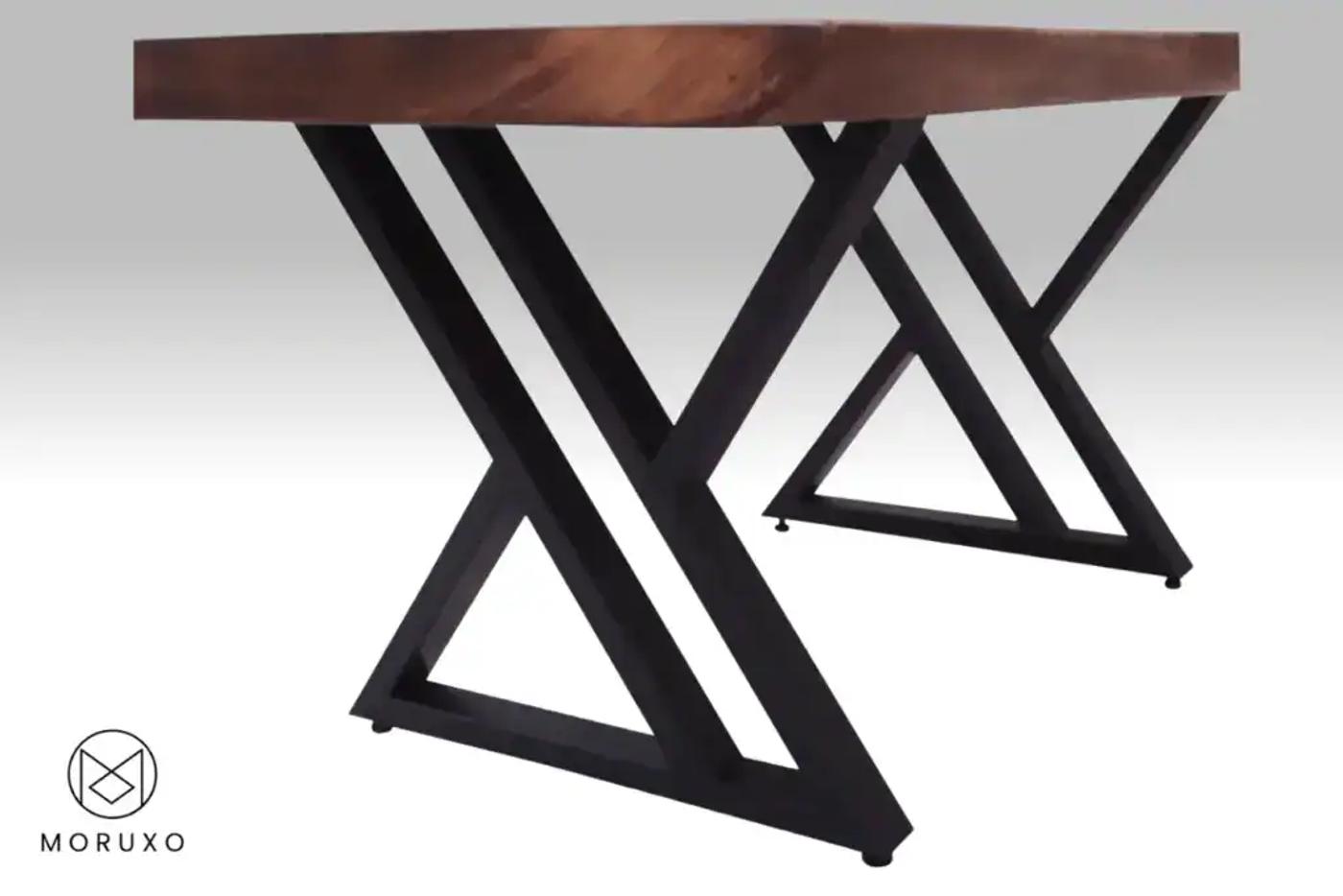 Double-Y-Metal-Legs-of-Live-Edge-Table-of-Moruxo