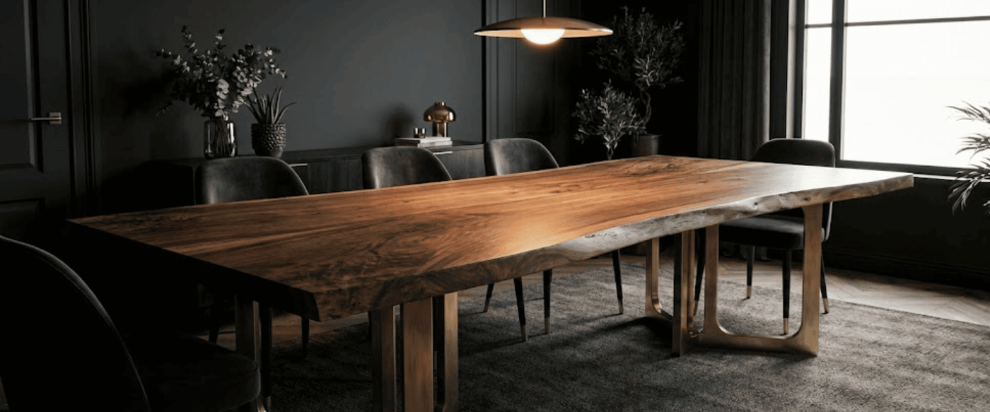 Choosing the Best Wood Slabs for Dark Interiors image