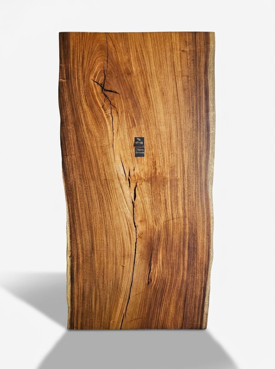 Claura Octavia — 96" Live Edge Dining Slab raw wood slab at MORUXO.