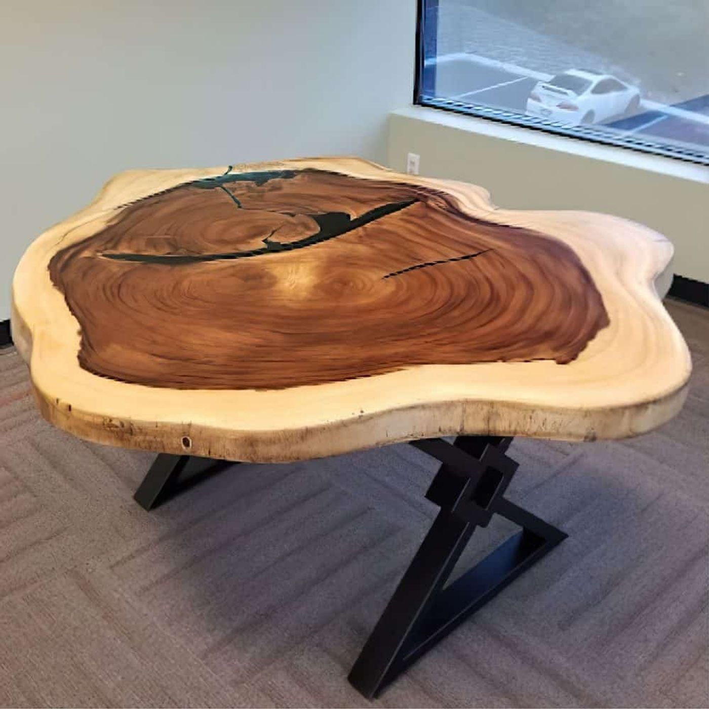 Circular Live Edge Slab
