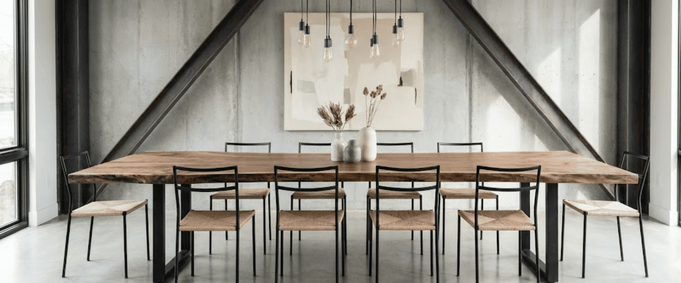How to Pair a Live Edge Dining Table with Modern Minimalist Chairs image