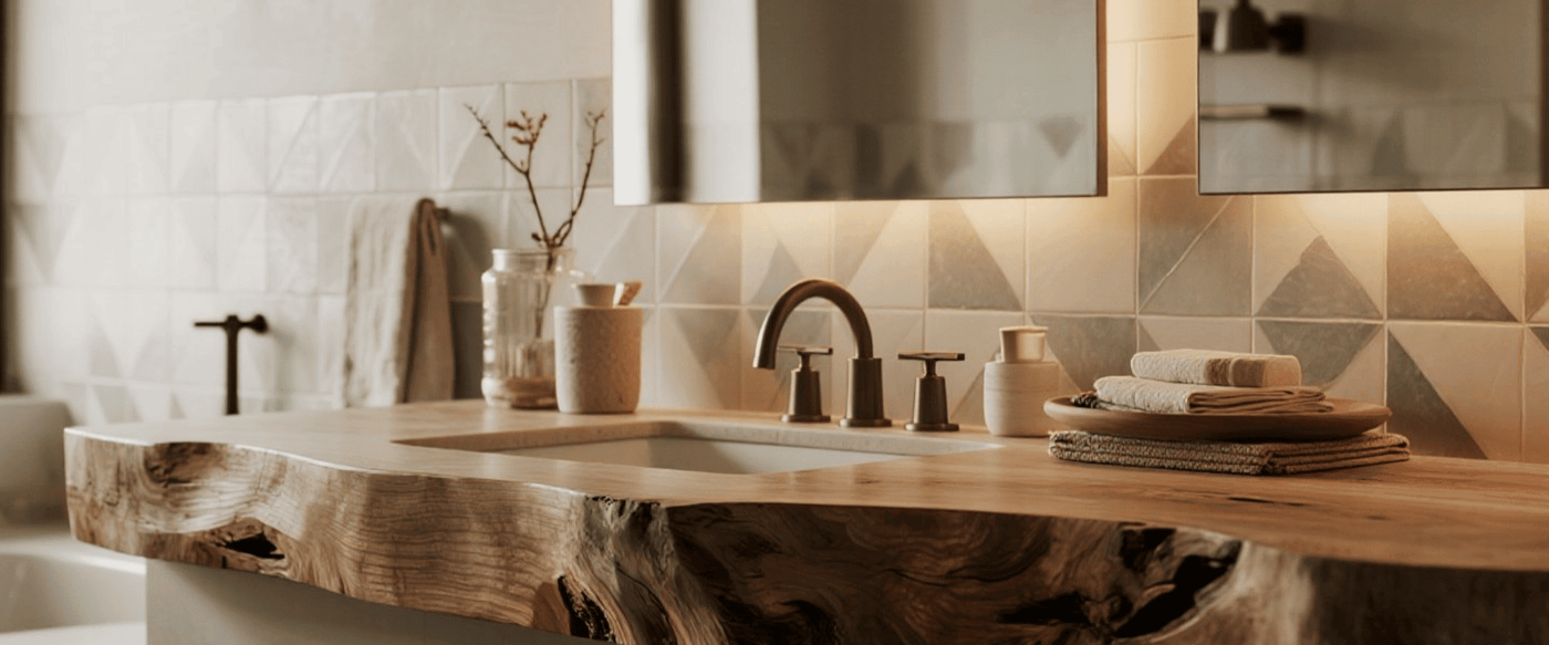 How to Incorporate Live-Edge in Bathroom Vanity Designs? image