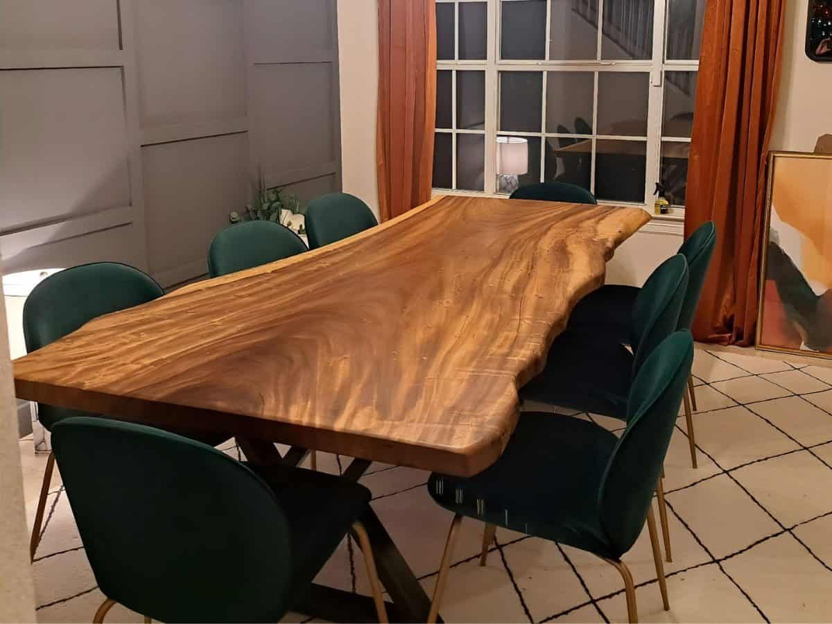 Live edge table chairs - Live edge table Auastin