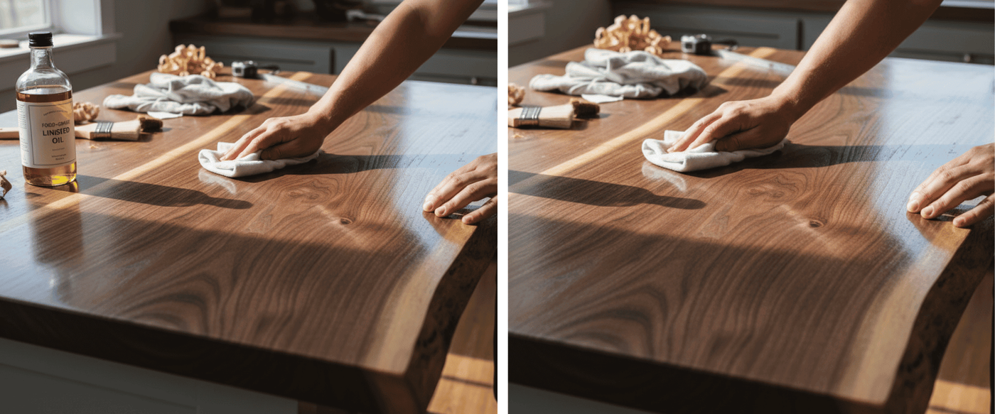 What Are Food-Safe Finishes for Live-Edge Kitchen Islands? image