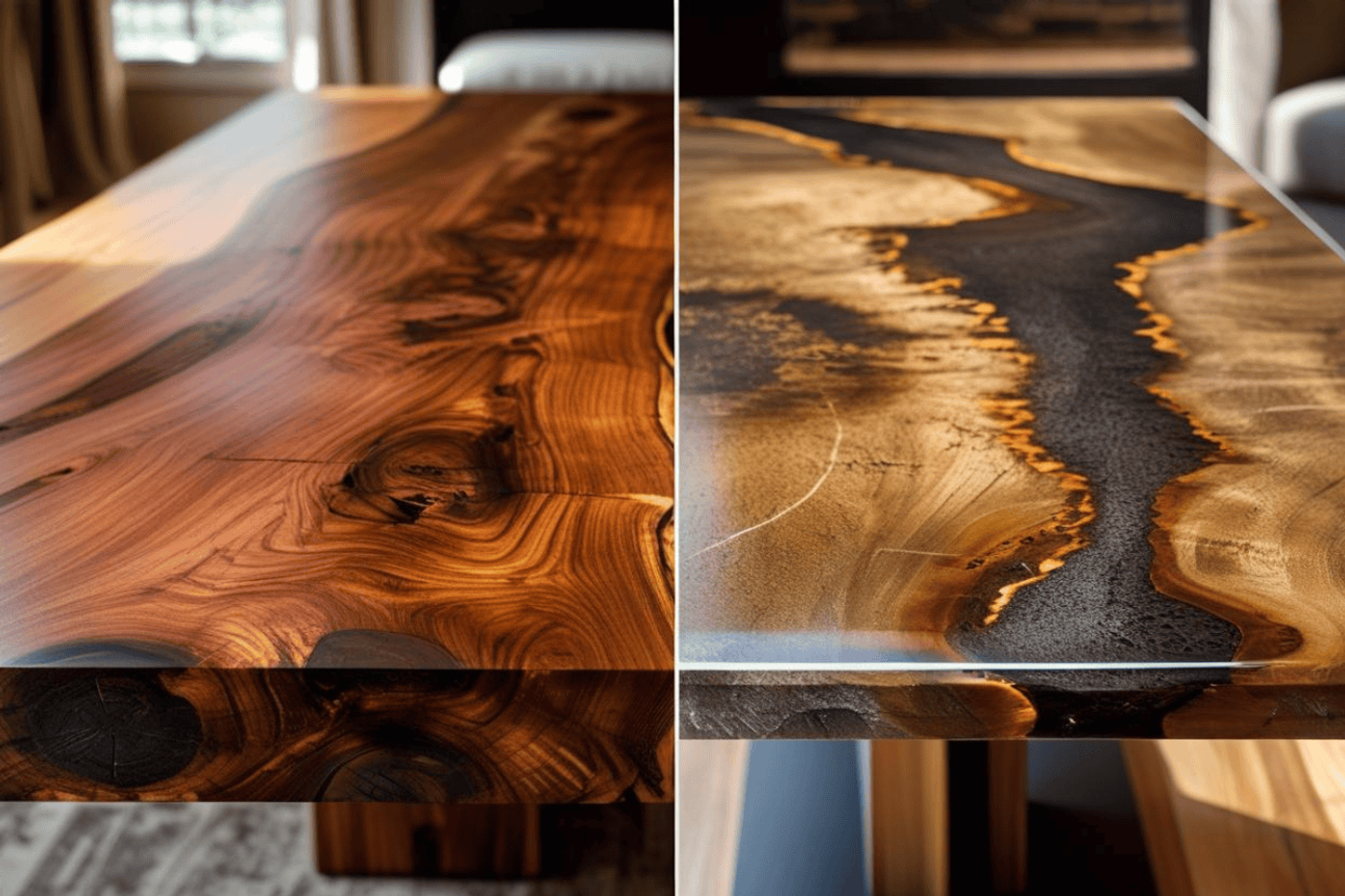 Live Edge Tables vs. Epoxy Tables image