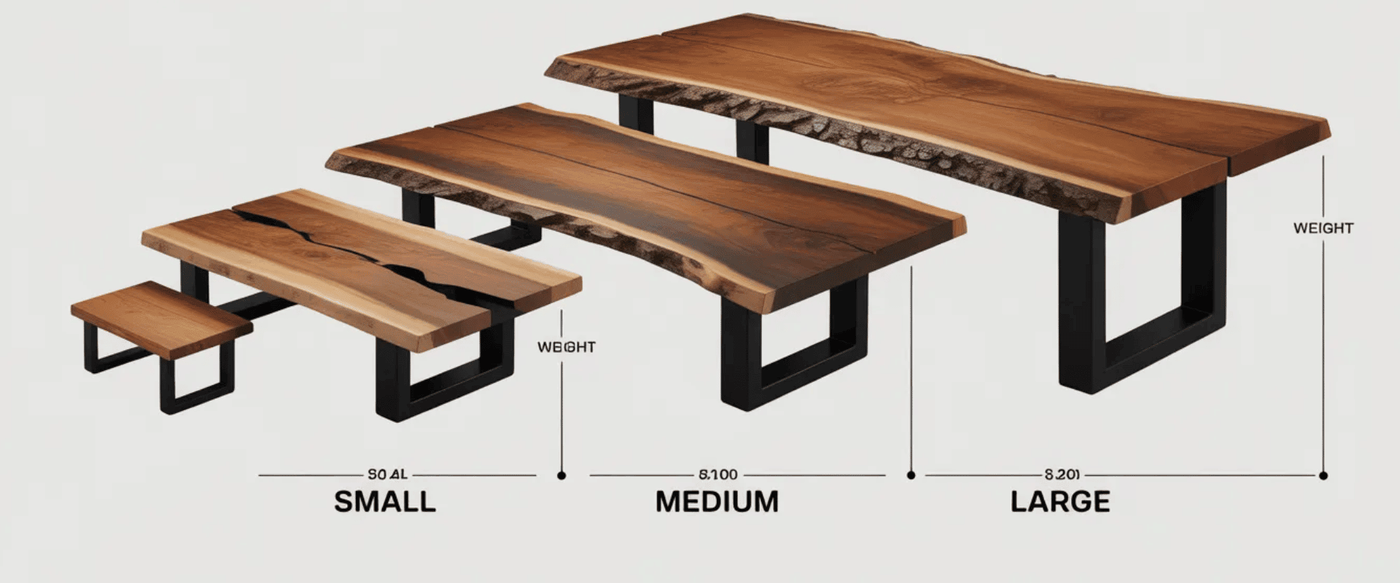 How Much Does a Live Edge Table Weigh? image