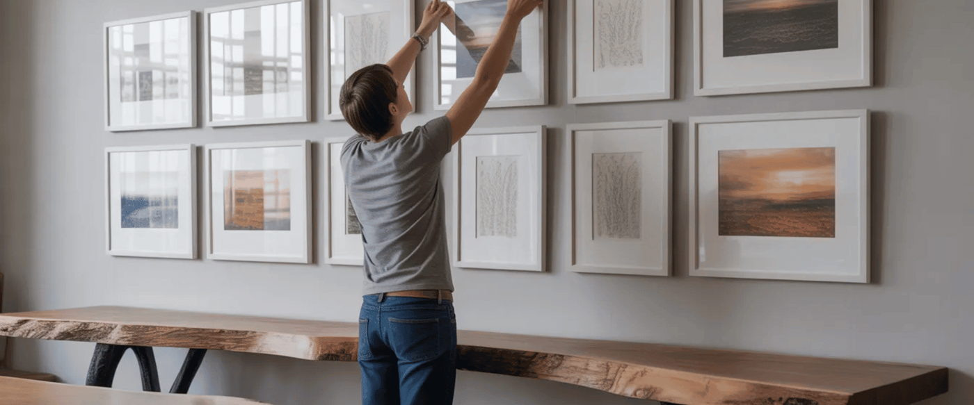 Gallery Walls Behind Your Live Edge: Scale and Proportion image