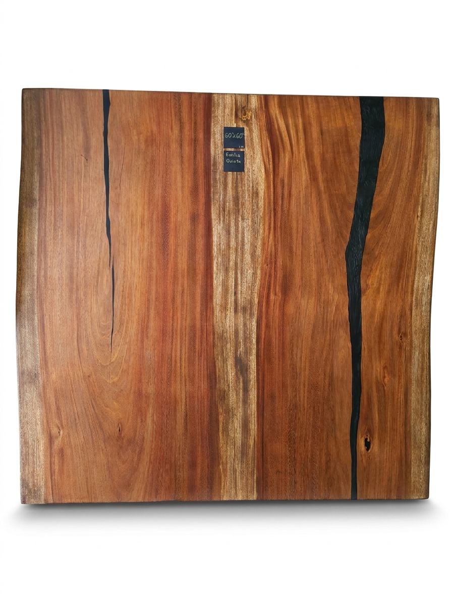 dining wood square slab