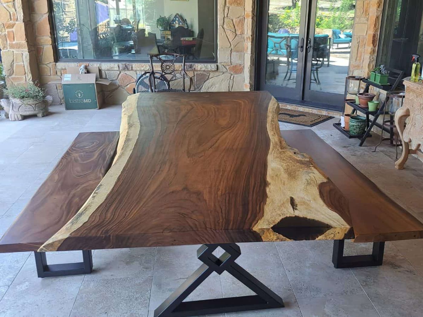 Exotic wood table