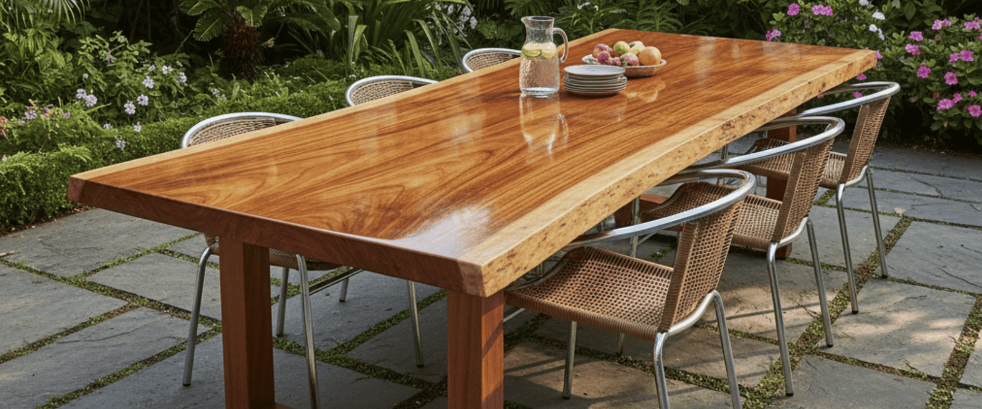 Best Finishes for Teak Live Edge Tables image