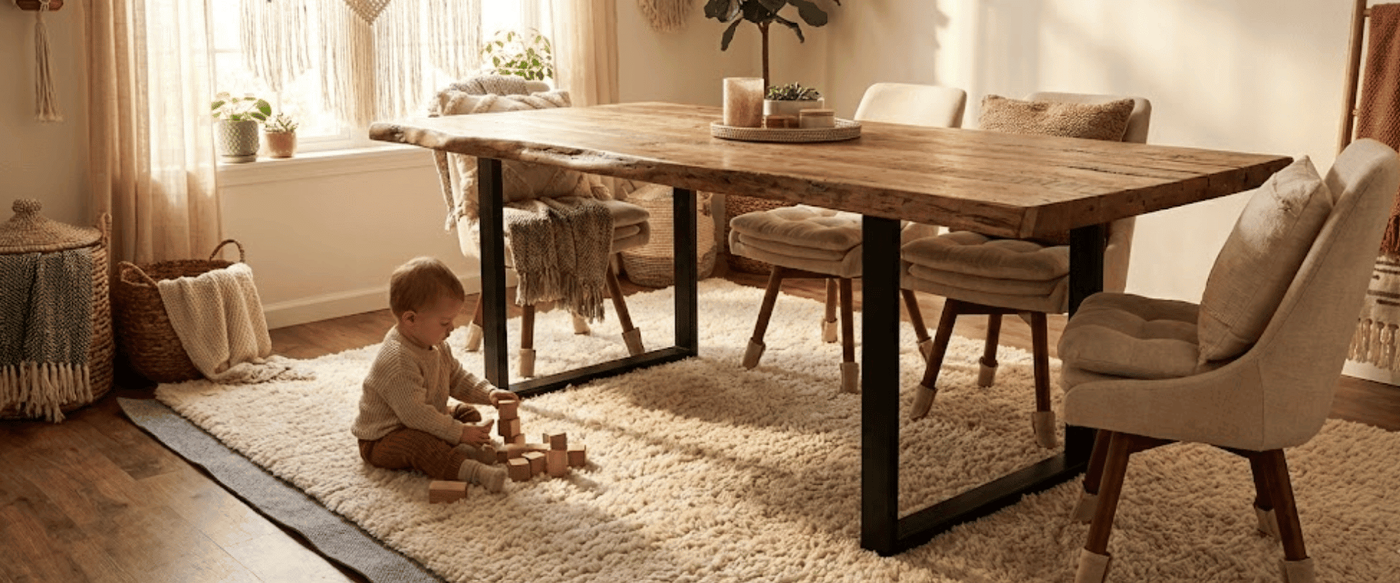 How to Child-Proof a Live Edge Dining Table Without Ruining the Look image